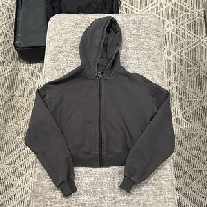 Skims dark grey zip up